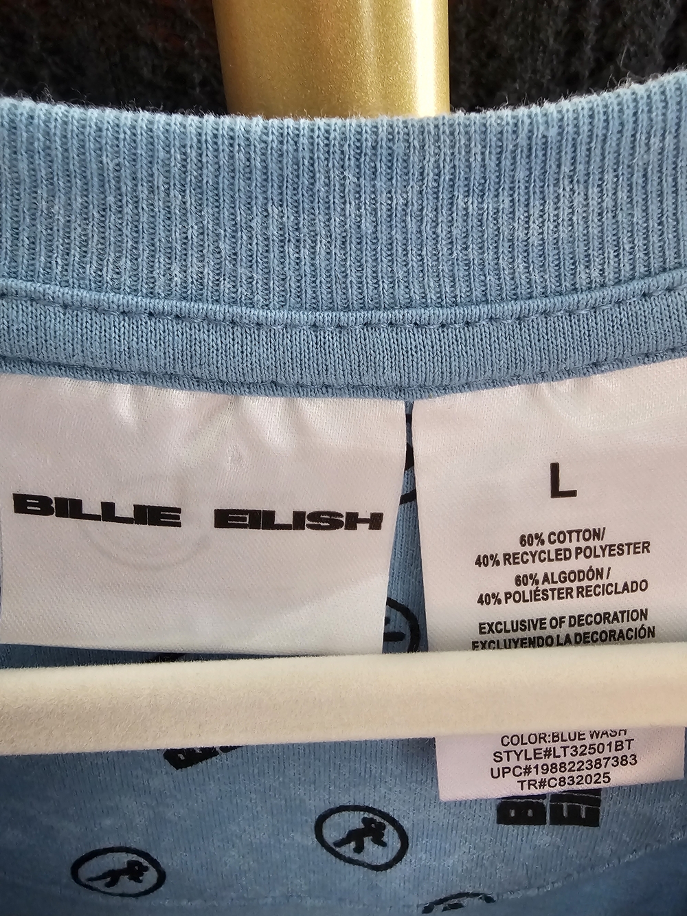 Light Blue Graphic Short Sleeve Tee - The Greatest - Picture 3 of 4